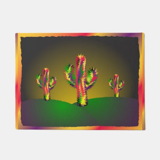 Bright Cactus Deurmat (Voorkant)