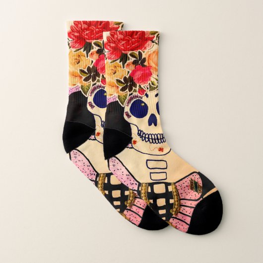 Bright Calavera Catrina Sokken (Paar)