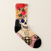 Bright Calavera Catrina Sokken (Links binnenkant)