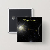 Bright Capricorn Vierkante Button 5,1 Cm (Voorkant /achterkant)