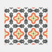 Bright Carpet: Etnisch Azteeks Ornament Fleece Deken (Voorkant (Horizontaal))