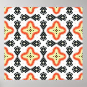 Bright Carpet: Etnisch Azteeks Ornament Poster (Voorkant)