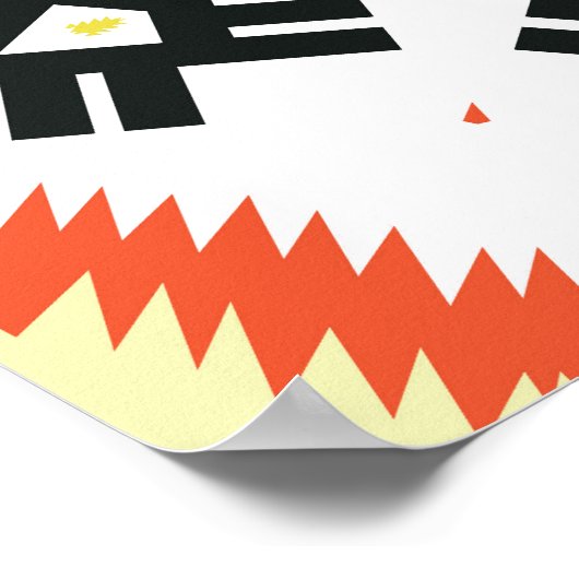 Bright Carpet: Etnisch Azteeks Ornament Poster (Hoek)