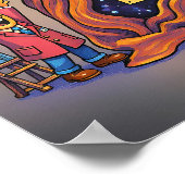 Bright Cartoon Ink Mascot Decal Sticker Poster (Hoek)