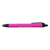 Bright Cerise Personalized Zwarte Inkt Pen (Bovenkant)
