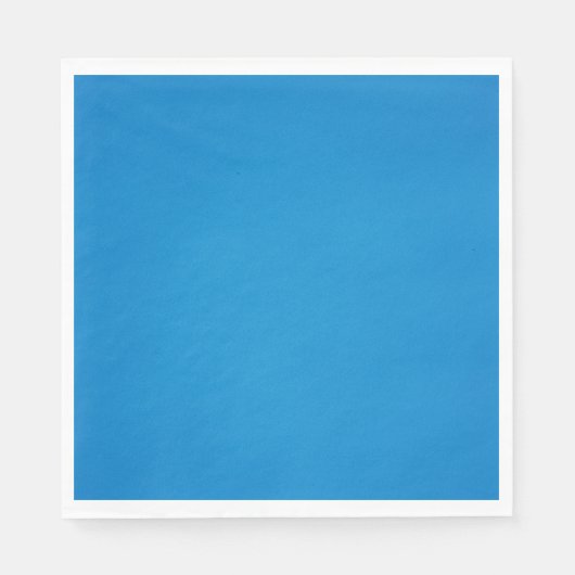 Bright Cerulean Blue met korrelige textuur Servetten (Voorkant)
