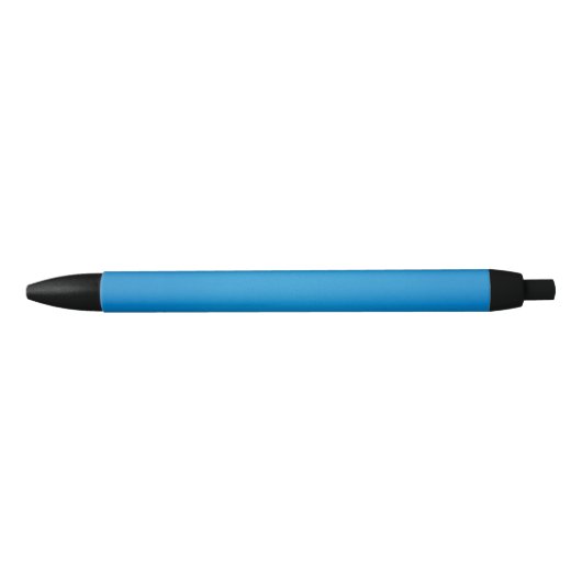 Bright Cerulean Blue met korrelige textuur Zwarte Inkt Pen (Voorkant)
