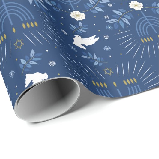 Bright Chanoeka Wrapping papier (Rol Hoek)