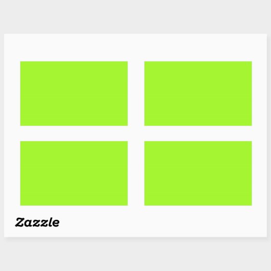 Bright Chartreuse Green Rectangle Sticker (Vel)