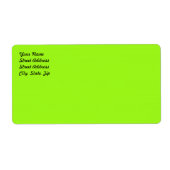 Bright Chartreuse Green Shipping Label (Voorkant)