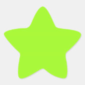 Bright Chartreuse Green Star Sticker (Voorkant)