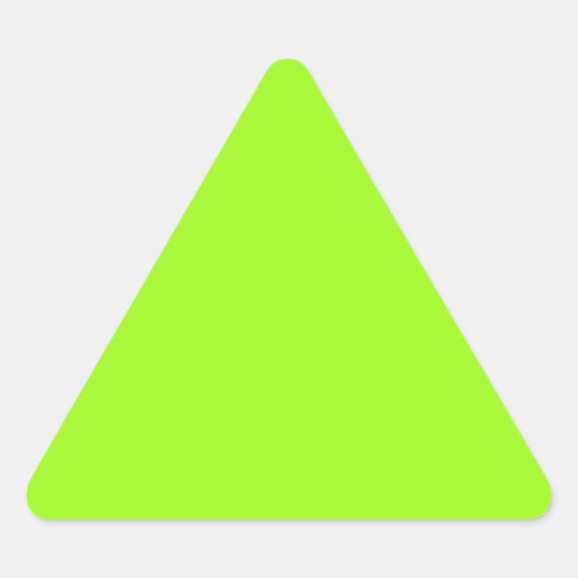 Bright Chartreuse Groene Driehoek Sticker (Voorkant)