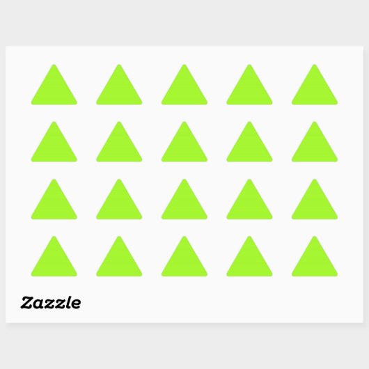 Bright Chartreuse Groene Driehoek Sticker (Vel)