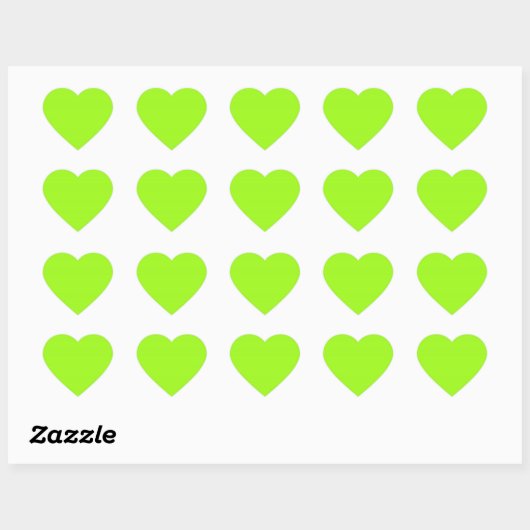 Bright Chartreuse Groene Hart Sticker (Vel)