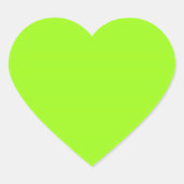 Bright Chartreuse Groene Hart Sticker (Voorkant)