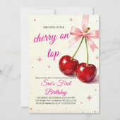 Bright & Cheerful 1st Birthday Invitation Kaart (Voorkant)