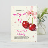 Bright & Cheerful 1st Birthday Invitation Kaart (Staand voorkant)