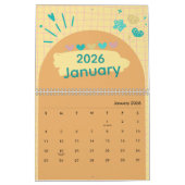 Bright & Cheerful Aesthetic Calendar Kalender (Jan 2026)