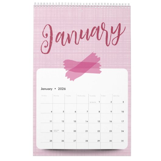 Bright, Cheerful, and Adorable Design Calendar Kalender (Jan 2026)