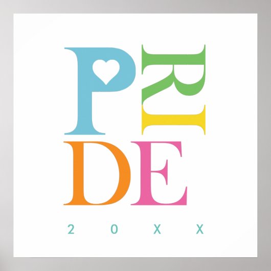 BRIGHT CHEERFUL COLORFUL FUN PRIDE TYPOGRAPHY POSTER (Voorkant)