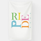 BRIGHT CHEERFUL COLORFUL FUN PRIDE TYPOGRAPHY SPANDOEK (Verticaal)