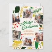 Bright & Cheerful Modern Merry Christmas Feestdagenkaart (Voorkant)