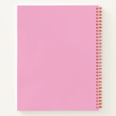 Bright Cheerful pink and sage green striped design Notitieboek (Achterkant)