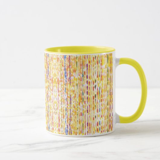 Bright Cheery Rainbow Raindrops Stripes Mokken (Rechts)