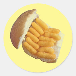 Bright Cheesy Puff Decoratie Ronde Sticker