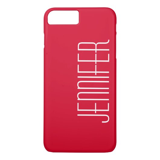 Bright Cherry Red, minimalistisch, Jumbo Custom Na Case-Mate iPhone Case (Achterkant)