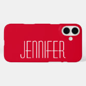 Bright Cherry Red, persoonlijke Jumbo-aangepaste n Case-Mate iPhone Case (Achterkant (horizontaal))