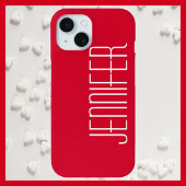 Bright Cherry Red, persoonlijke Jumbo-aangepaste n Case-Mate iPhone Case