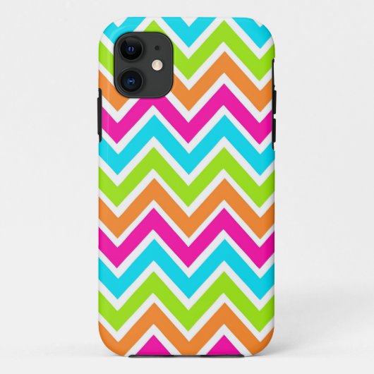 Bright Chevron Designer Zig Zag Pattern Case-Mate iPhone Case (Achterkant)