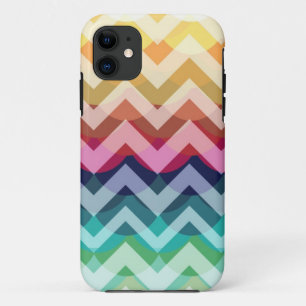 Bright Chevron Scallop Summer Pattern iPhone 5 iPhone 11 Hoesje