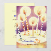 Bright Chic Candles 21e verjaardagsfeestje Kaart (Voorkant / Achterkant)