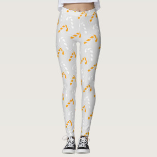 Bright Christmas Candy Canes Patroon Leggings