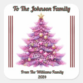 Bright Christmas Gift Label Design (Voorkant)