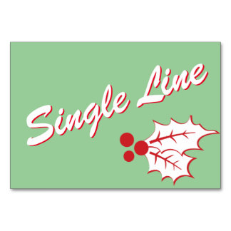 Bright Christmas Holly Custom Buffet Kaart