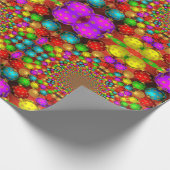 Bright Christmas Ornaments Psychedelic Design Cadeaupapier (Hoek)