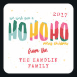 Bright Christmas Square Stickers<br><div class="desc">Een leuke lichte vakantie sticker om uw dierbaren een leuk feestelijk seizoen te wensen. DEEL VAN EEN COLLECTIE.</div>