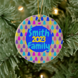 Bright Christmas Tree Pattern Ornament