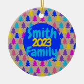 Bright Christmas Tree Pattern Ornament (Voorkant)