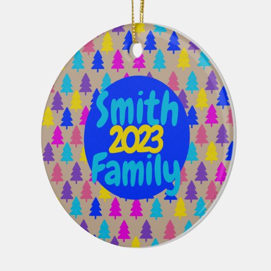 Bright Christmas Tree Pattern Ornament (Links)