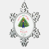 Bright Christmas Tree Peacock Paper Ornament Card (Rechts)