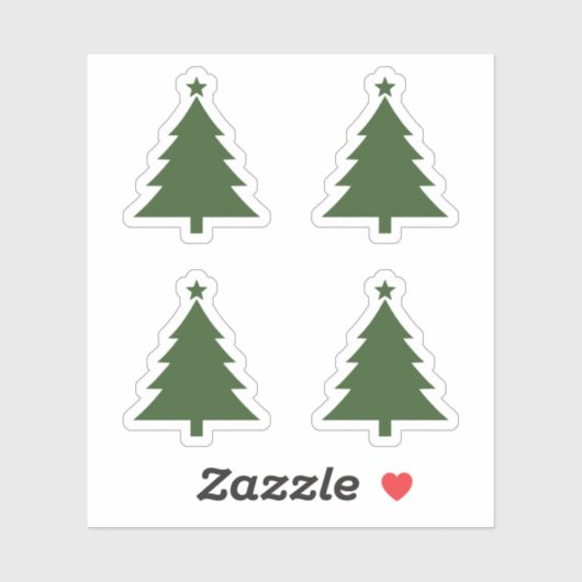 Bright Christmas Tree Sticker Set In 4 Sheet Count (Vel)