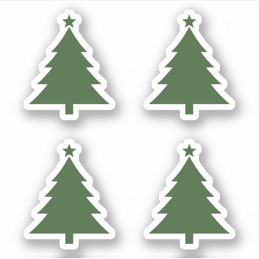 Bright Christmas Tree Sticker Set In 4 Sheet Count (Voorkant)