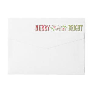 Bright Christmas Wraparound-adreslabel