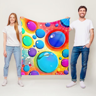 Bright Circle Pop Art Fleece Deken