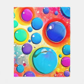 Bright Circle Pop Art Fleece Deken (Voorkant)