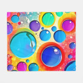 Bright Circle Pop Art Fleece Deken (Voorkant (Horizontaal))